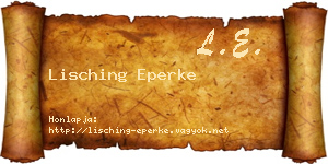 Lisching Eperke névjegykártya